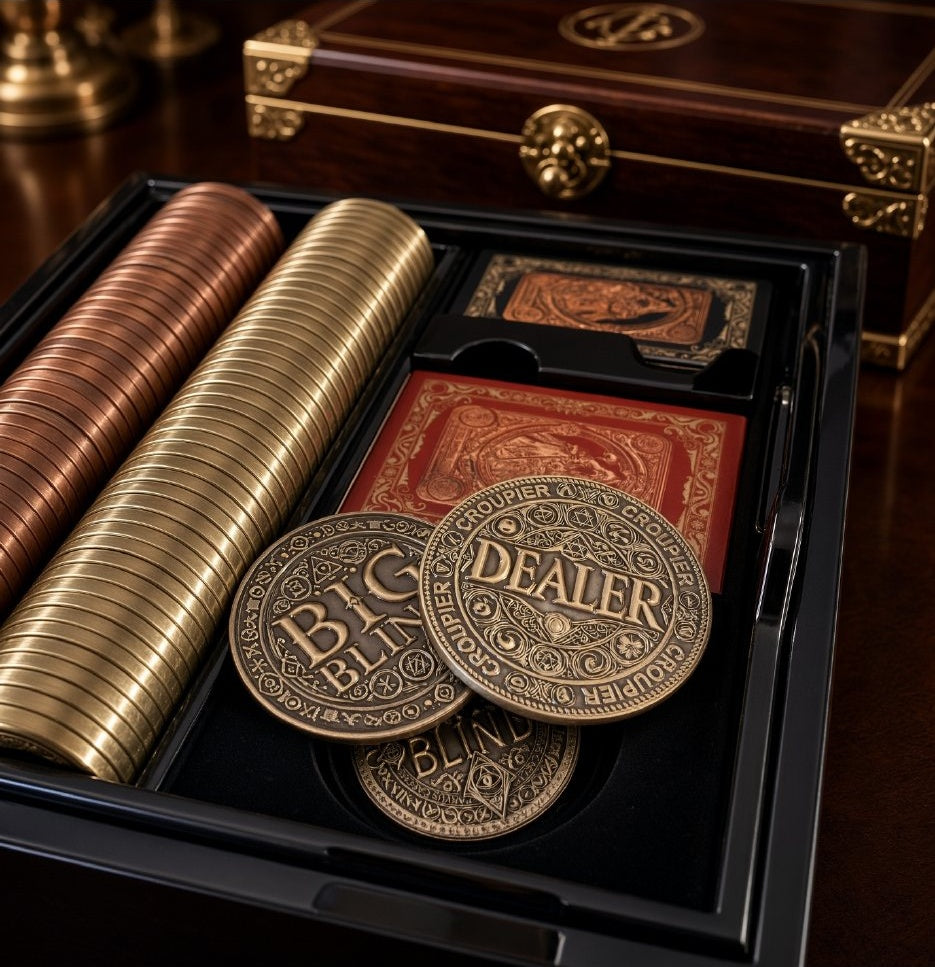 Dealer, Big Blind, and Small Blind markers