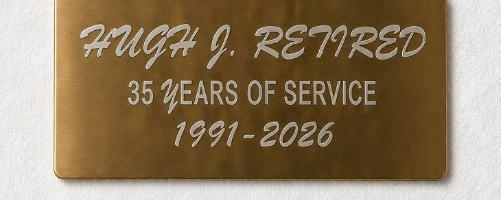 Sample engraving in Script / Cursive style