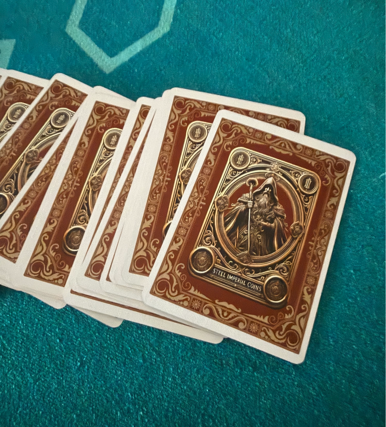 The red deck of playing cards