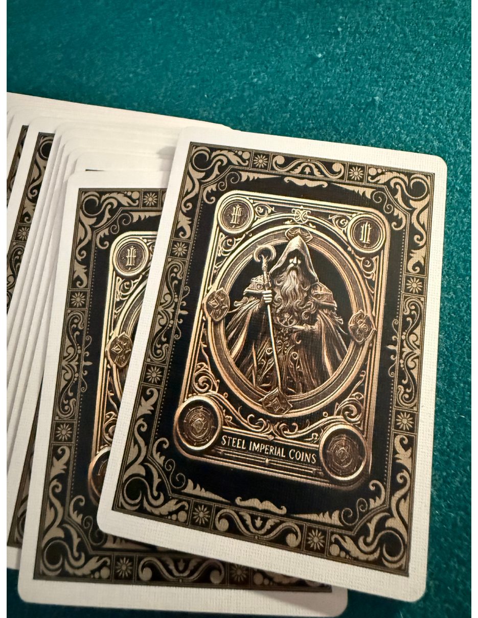 The black deck of playing cards