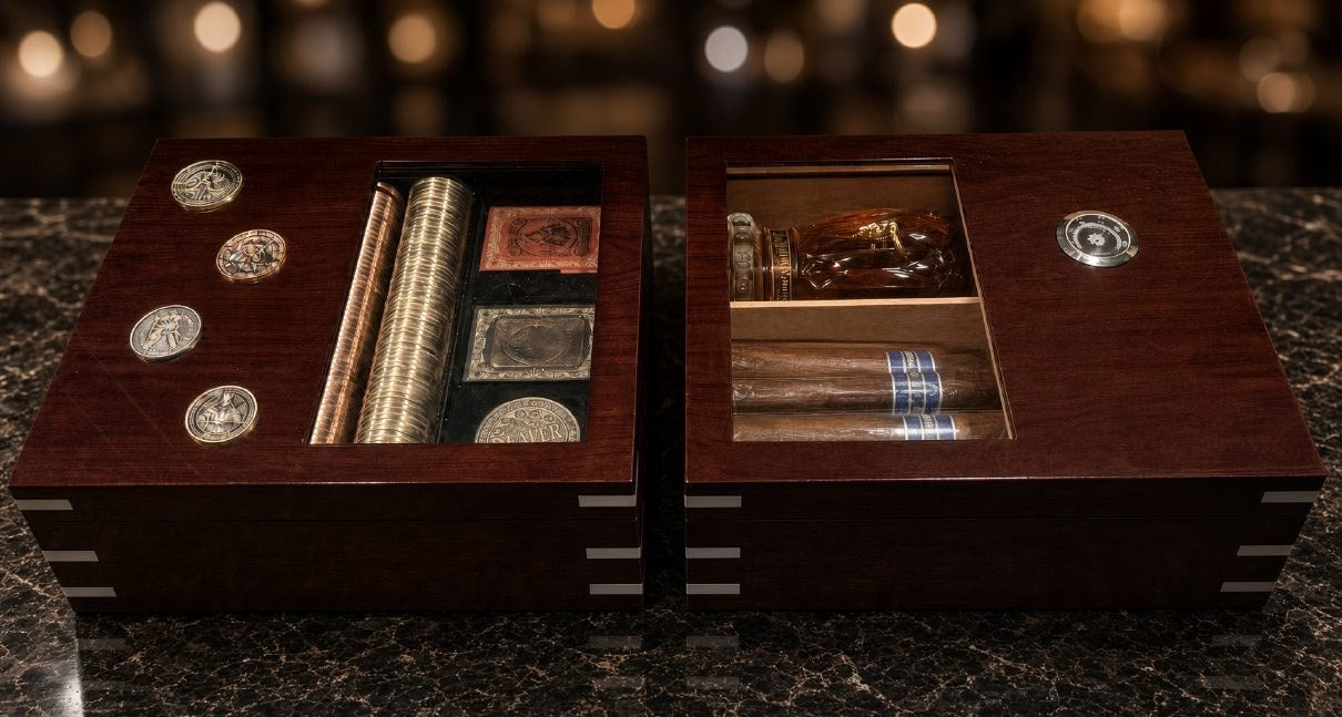 The Companion cigar and bourbon box